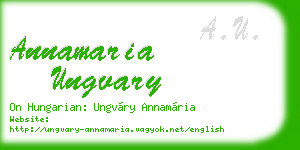 annamaria ungvary business card