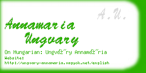 annamaria ungvary business card
